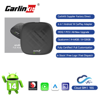 Carlinkit Tbox S1 6-en-1 sans fil, Android 14, 64 Go/128 Go, Smart Video TV en voiture, Qualcomm GPS, CarPlay sans fil