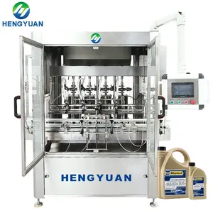 Motor Oil Bottle Filling Machine | Automatic Linear 1-5 Liters Liquid Filler Servo Motor Piston Type | Model HYPF-5000S HengYuan
