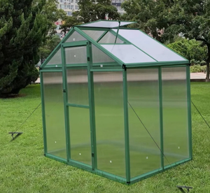 Serre en acier galvanisé résistant et écologique de 4 x 6 pieds, avec toit réglable, ventilation et gouttière <span class=keywords><strong>pour</strong></span> patio, pelouse et <span class=keywords><strong>jardin</strong></span> - Product Image 4