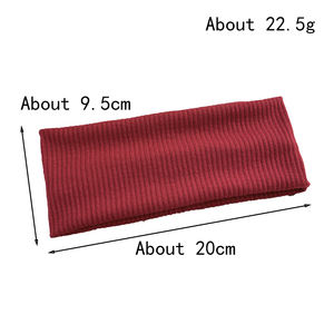 Bandeau large uni extensible en tricot pour femmes, bandeau élastique pour le maquillage, bandeau en tricot doux pour le sport, bandeau chaud en crochet - Product Image 6