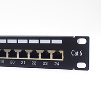 Panel Patch Jaringan 24 Port 48 Port Cat5e Cat6 Keystone UTP FTP Rak Mount Panel