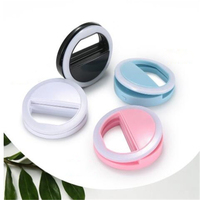 Mini Led Selfie halka ışık cep telefonu Lens LED Selfie lamba halka telefon için Selfie klip şarj edilebilir dökün halka ışık