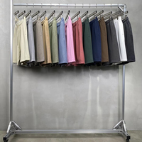 Grosir Celana Pendek Pria Model Vintage Baru Bahan 420g 100% Katun, Merk Fashion, Polos, Logo Custom, Pinggang Elastis Sedang, Kasual, Ramah Lingkungan