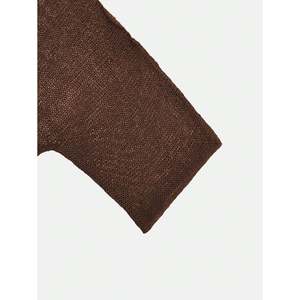 Pull en tricot ouvert à épaules dénudées marron taille S pour femmes - Product Image 6