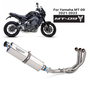 Échappement de moto pour Yamaha MT-09 2021-2023, section avant modifiée en acier inoxydable, <span class=keywords><strong>silencieux</strong></span> d'échappement <span class=keywords><strong>MT09</strong></span> - Product Image 1