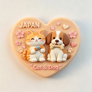 Autocollant de réfrigérateur en résine style billet de <span class=keywords><strong>train</strong></span> de <span class=keywords><strong>Tokyo</strong></span> avec motif chiot et accent Sakura japonais, souvenir de voyage, décoration d'intérieur, cadeau - Product Image 5