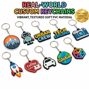 OEM Promotional Keychain Manufacture 2D Logo Custom Soft Silicone Rubber <b>Keyring</b> 3D Letter Soft Pvc Keychains - Product Image 6