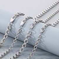 Ensemble collier et bracelet en acier inoxydable à double boucle en forme de O, design simple et élégant, unisexe, VEROMCA