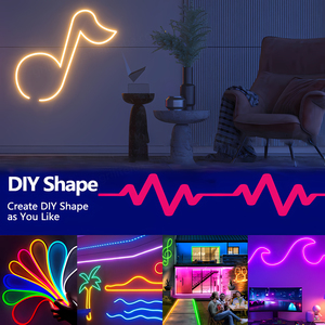 Tira de Luces LED Inteligente Flexible con Control por Aplicación/Control Remoto, 24V 5M, Cambio de Color RGB, Cinta de Neón para Decoración de Habitaciones, Dormitorios y Cocinas - Product Image 3