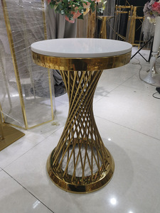 Mesa para Pastel de Bodas de Acero Inoxidable Dorado, Decoración Moderna y Lujosa para Bodas, Mesa para Postres y Dulces para Decoración de Fiestas de Bodas - Product Image 6