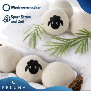 Boules de séchage <span class=keywords><strong>Natulim</strong></span> 6 pour sèche-linge, en laine naturelle, boules de lavage pour doudounes, balles de tennis - Product Image 5