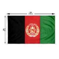 Prix usine 90x150cm 3x5 Ft 100% Polyester Intérieur Extérieur Double Face Afghanistan afghan Drapeau National Pays