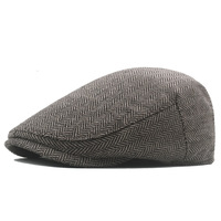 Para Hombre Caballero Lana Plaid Tartan Herringbone Cabbie Jeff Cap Driver Cap