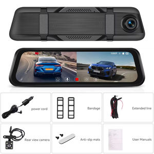 Caméra embarquée HD à double objectif, écran tactile IPS 9,66 pouces, enregistrement en boucle, vision nocturne, moniteur de stationnement - Product Image 5