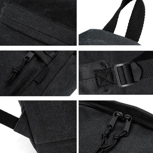 Custom Fashionable Custom School Bagpack Men Outdoor Sports Rucksack Laptop Bags <b>Black</b> Mens Canvas <b>Backpack</b> - Product Image 4