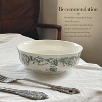 Service de table en céramique bleu et blanc de luxe, style vintage français, motif floral sur fond blanc, assiettes, bols, tasses, soucoupes en porcelaine