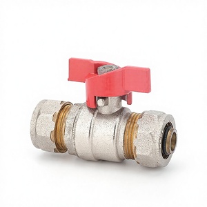 Válvula de Bola de Compresión de Aluminio y Plástico de 4/8/6/8/1 Pulgadas, Accesorio de Compresión con Rosca Interna, Interruptor de Válvula de Bola de Latón - Product Image 2