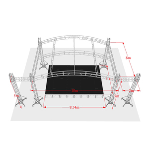 Chất Lượng Cao Ngoài Trời Tổ Chức Sự Kiện Giai Đoạn Tùy Chỉnh Nhôm Giàn Sân Khấu Dễ Dàng Cài Đặt Nhiệm Vụ Nặng Nề Nền Tảng Giai Đoạn - Product Image 6