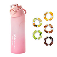 Sportfles met opdruk, 720ml Tritan, met drukknopdeksel, vaatwasserbestendig, milieuvriendelijk, geschikt voor sportschool & buitengebruik