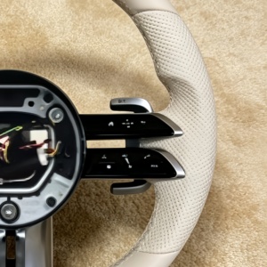 Volant en cuir blanc personnalisé pour Mercedes-Benz AMG W176 W211 W212 W205 W204 A180 A200 <span class=keywords><strong>B180</strong></span> B200 GLA GLC GLB GLE - Product Image 5