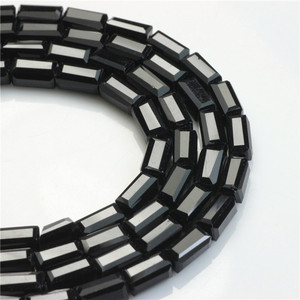 Contas de vidro retangulares para fazer joias, 2x4mm 3x6mm, contas longas quadradas para pulseira, colar, lingotes de cristal, faça você mesmo - Product Image 5