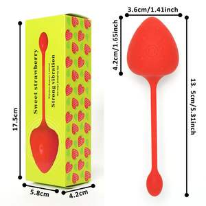 Fraise APP télécommande sans fil vibrant pour oeuf portable culotte vibrateur pour vagin clitoridien g-spot sexe anal pour les femmes - Product Image 5