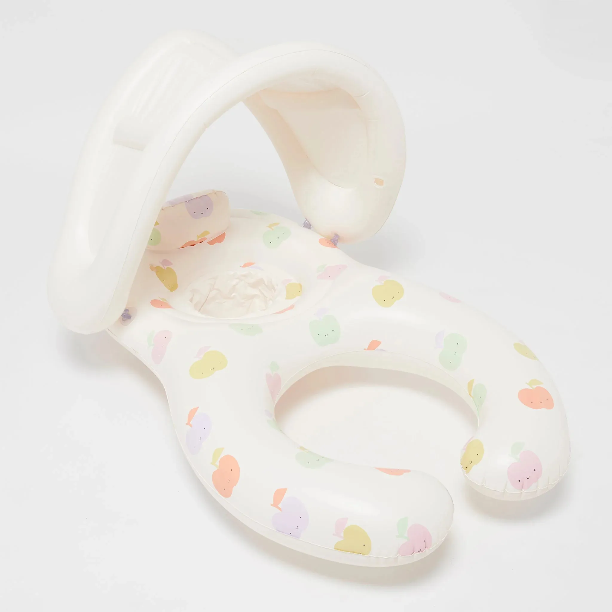 Flottez ensemble bébé siège gonflable bébé anneau de bain flotteur siège bateau de natation avec pare-soleil amovible pour bébé et maman