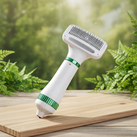 Sèche-cheveux et peigne rechargeables sans fil 2-en-1 pour animaux de compagnie, brosse électrique autonettoyante pour toilettage et démêlage des poils de chien et de chat