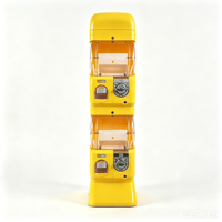 Distributeur automatique de capsules jaunes pour enfants, machine à bonbons à monnayeur, paiement par pièces, cartes de crédit et jetons, distributeur automatique japonais