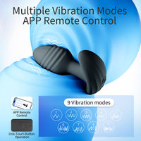 Télécommande sans fil APP, plug anal vibrant, 9 modes de vibration, étanche IPX6, en silicone, pour homme et femme