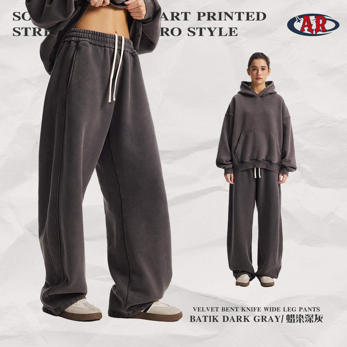 K06 trousers-batik dark grey