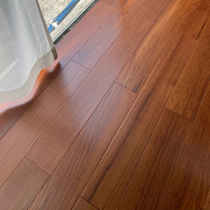 Parquet en bois dur d'ingénierie en teck certifié FSC, sans nœuds, surface antidérapante, à rainures et languettes, lisse, multicouche 15 mm pour centre commercial - Product Image 4