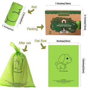 24rolls per box corn starch PLA PBAT 100% degradable compostable scented dog poop bags