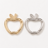 Porte-clés de luxe tendance en forme de pomme avec fermoir à ressort, breloque pour sac, accessoires de mode et loisirs créatifs