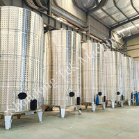 TEKBREW Réservoir de vin de haute qualité 15000 litres Fermenteur de vin 150HL gainé de refroidissement Réservoir de stockage de vin de 15 tonnes