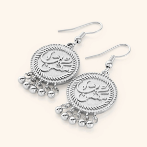 Inspire Bijoux Hypo Allergénique Bijoux pour Femmes Maktub Vintage Coin Boucles <span class=keywords><strong>D</strong></span>'oreilles Arabe Calligraphie Bijoux Étanche - Product Image 5