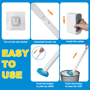 Holamopa יעיל ניקוי ערכת wand נקי ערכת wand עם ראש פלסטיק refillable ניקוי מברשות - Product Image 3