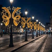 Lumières de Noël 2D à motif de poteau étoilé IP65 pour décorations de maison et de mariage en plein air pour les fêtes d'Halloween et de rue