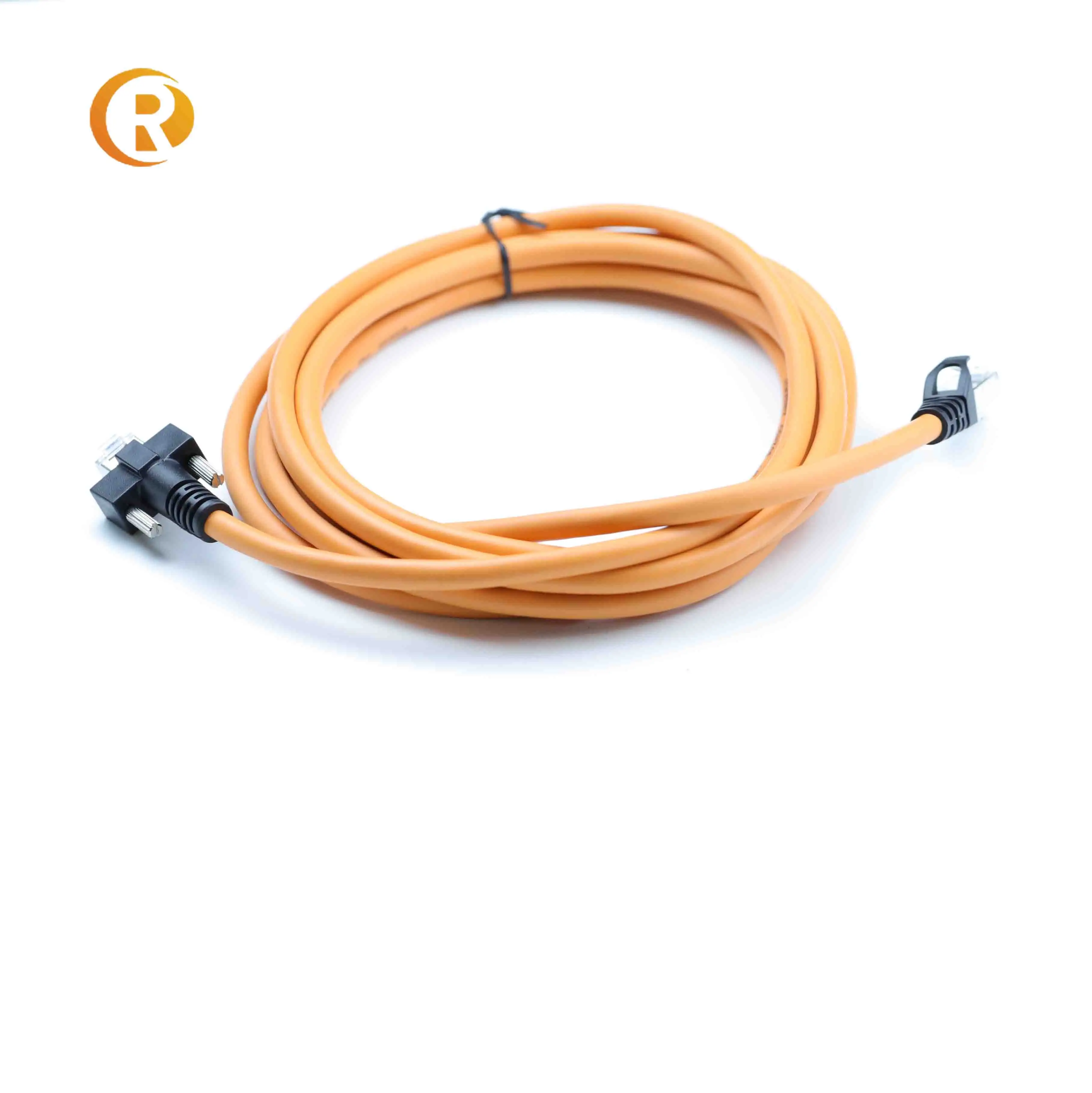 Custom Ethernet cable 0.5m-50m cat6 patch cable utp shield patch cord rj45 connector orange cable for Telecommunication Comput