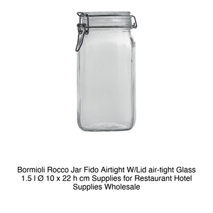 Fido Tarro de Vidrio 1.5 L H 22 cm Ø 10 cm con Tapa Hermética Bormioli Rocco - Product Image 2