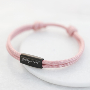 CYNYA Bracciale da <span class=keywords><strong>Uomo</strong></span> Personalizzabile in Acciaio Inossidabile con Corda da Vela, Charm Personalizzato, Gioiello alla Moda, Regalo <span class=keywords><strong>per</strong></span> <span class=keywords><strong>San</strong></span> <span class=keywords><strong>Valentino</strong></span> - Product Image 5