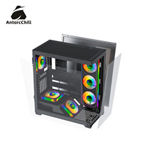 Boîtier panoramique AntarcChill Black Full Tower à double compartiment E-ATX ATX MATX ITX 360mm AIO USB 3.0 OEM Factory