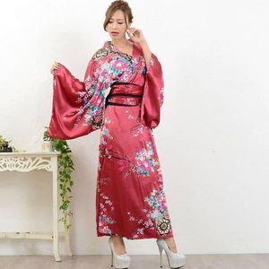 Vendita calda giapponese <span class=keywords><strong>Anime</strong></span> Kimono Robe da donna Geisha Yukata dolce Dress Blossom Satin accappatoio - Product Image 1