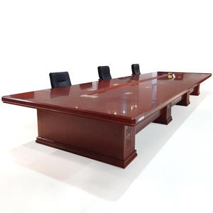 Mesa de Conferencia Rectangular Saint-Lee, Chapa de Madera Maciza, Duradera, Juego de Mesa y Sillas para Reuniones de Oficina - Product Image 5