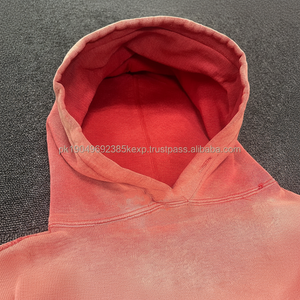 Sweat à capuche vintage lavé à l'acide avec logo personnalisé pour hommes pull lavé surdimensionné au soleil sweat à capuche lavé à l'acide sur les épaules - Product Image 1