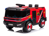 Mobil Truk Pemadam Kebakaran 12V untuk Anak, Dua Kursi, Baterai Isi Ulang, Mobil Mainan Listrik Besar untuk Bayi dengan Remote, Mobil-Mobilan Anak