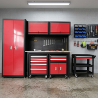 Banc de travail robuste en acier pour atelier avec panneau perforé pour suspendre des outils, des bacs de rangement, armoire intégrée à 4 tiroirs OEM OBM
