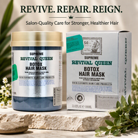 Masque capillaire Revival Queen Botox, qualité salon, kératine, nourrissant en profondeur, pour cheveux blanchis, abîmés par la chaleur, lissant, anti-frisottis