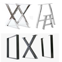 Pieds de table à manger en métal, base de meuble, support en fer robuste, installation facile, design industriel moderne pour extérieur et hôtel