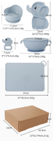 One-stop Shopping personnalisé bébé fournitures Silicone bébé alimentation ensemble nouveau-né cadeau bébé assiette ensemble Silicone alimentation ensemble pour enfants